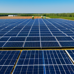 지속가능성 모의 사례 문제 - Renewable Energy - Solar Panels in Southern Russia**

Prompt: "A wide shot of a modern solar panel f...
